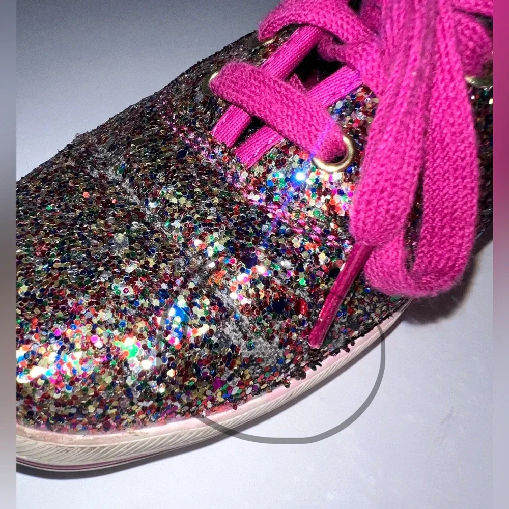 Kate Spade New York Champion Magenta Glitter Sneakers Keds sz 7‎